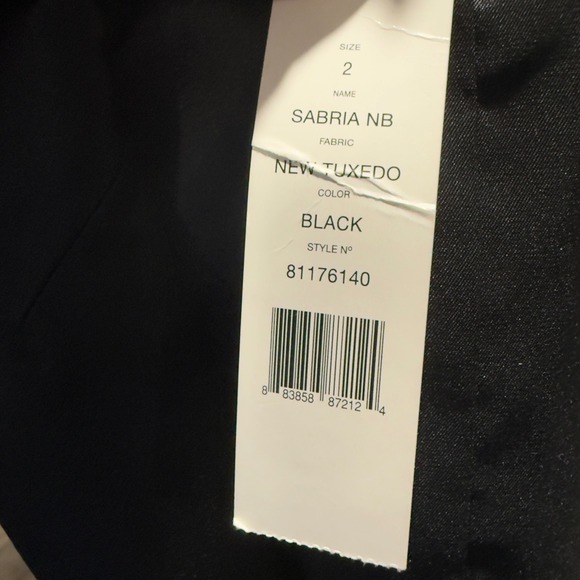 Theory Sabria NB Vest Size 2 Black New Tuxedo Tailored Sleeveless Blazer NWT - Picture 7 of 7